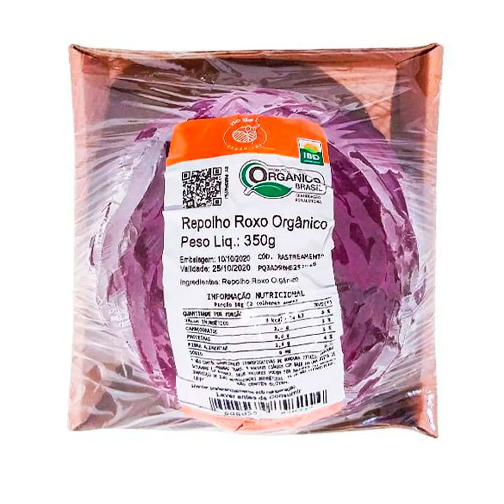 Repolho Roxo RIO DE UNA Orgânico Bandeira 350g