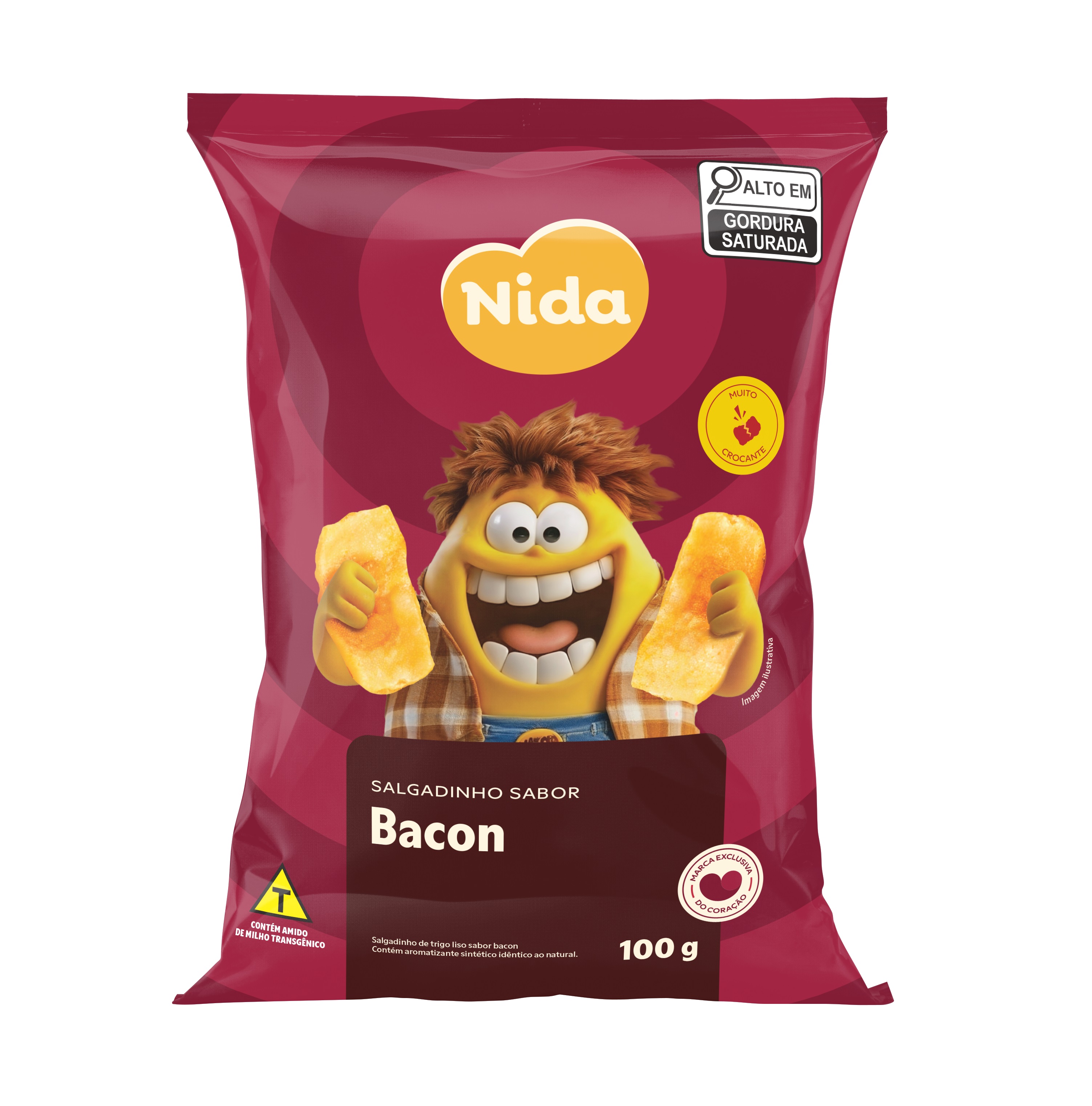 Salgadinho sabor Bacon Liso Magni 200g
