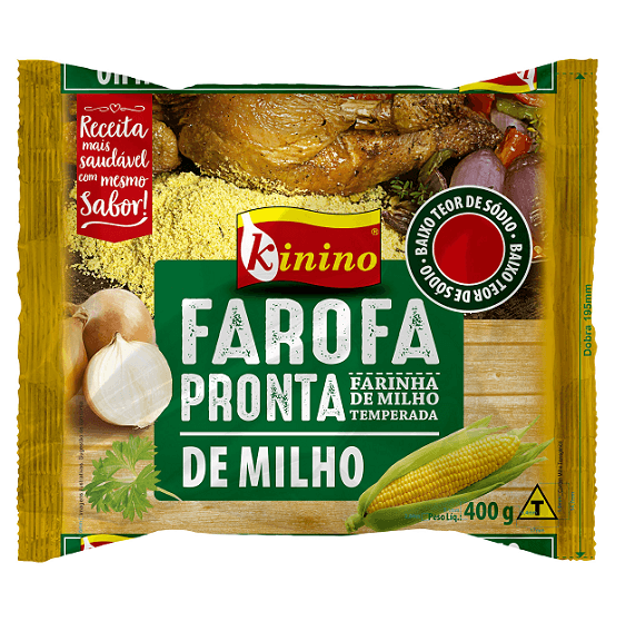Farinha de Milho Temperada Kinino 400g