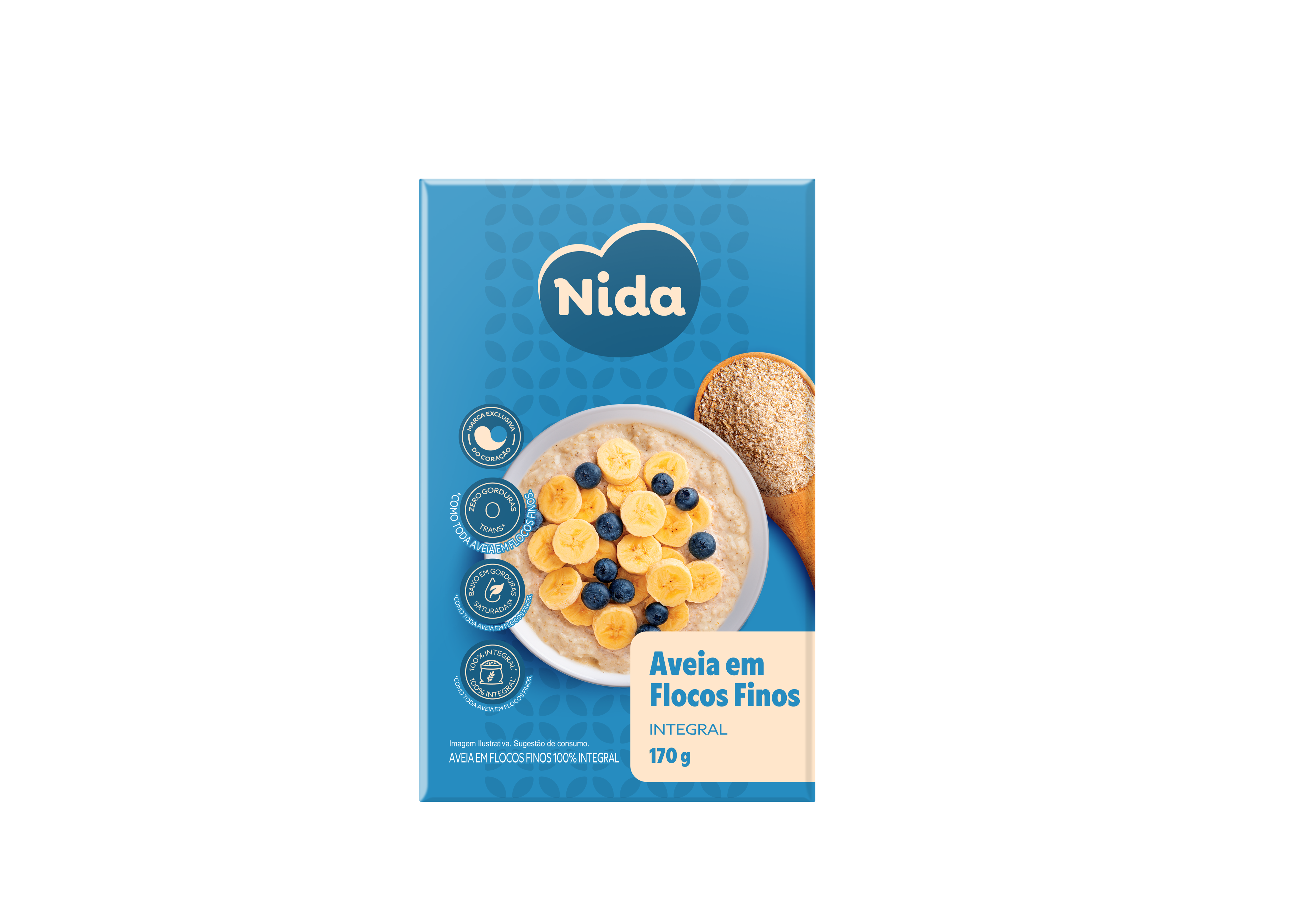 Aveia em Flocos Finos Nida 170g